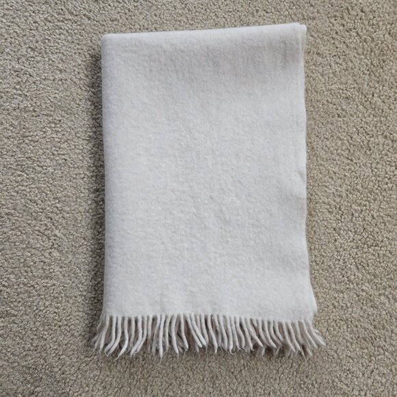 Felted Cashmere Scarf THICK ivory - Picture 2 of 16